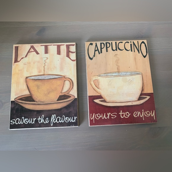 Coffee Themed Wooden Wall Art - Picture 2 of 3